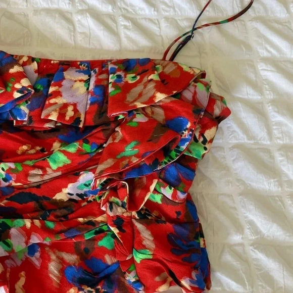 Zara floral printed ruched top - Picture 3 of 14